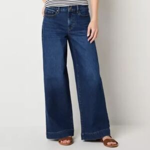 a.n.a High Rise Blue Wide Leg Jeans
